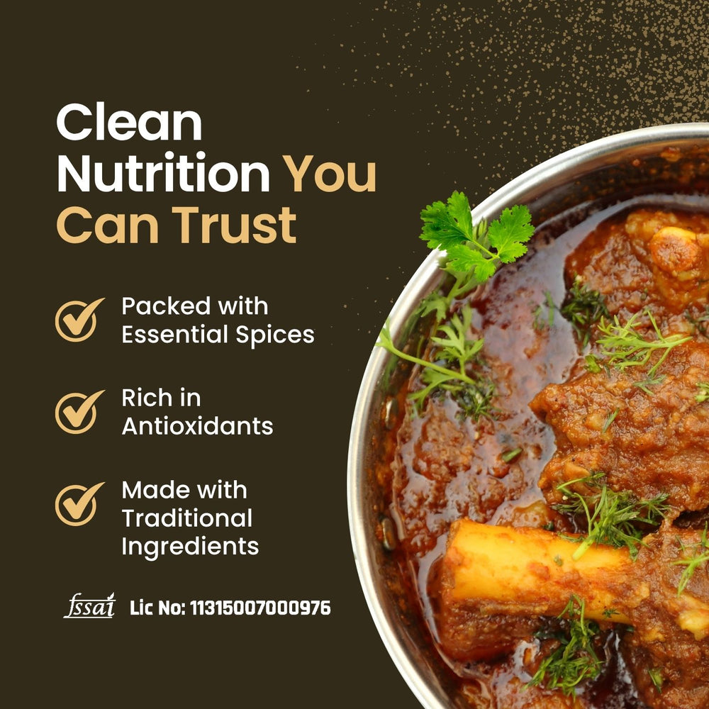 Additives are a common concern in masalas; Mother’s Meat Masala includes spices without artificial colours or preservatives.