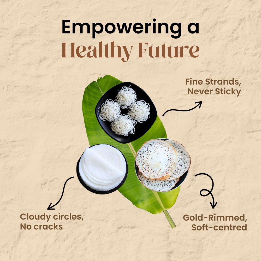 Mother’s Appam, Idiyappam & Pathiri Podi supports wholesome family meals with light, soft textures and authentic taste made from carefully roasted rice powder.