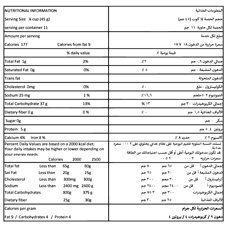 Mother’s Roasted Rava provides balanced energy with measured carbohydrates, protein, and low fat per serving for everyday meals.