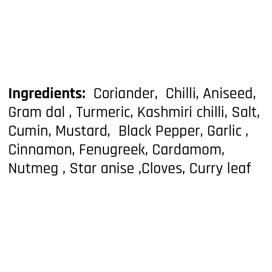 Mother’s Meat Masala includes a clearly listed blend of whole spices.