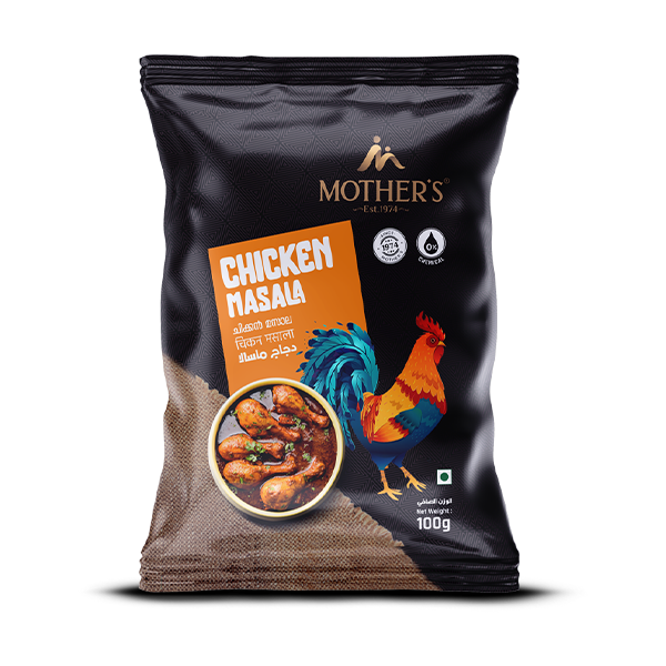 Chicken curry often tastes uneven when spices are mixed separately; Mother’s Chicken Masala offers a balanced blend that ensures rich and consistent flavour