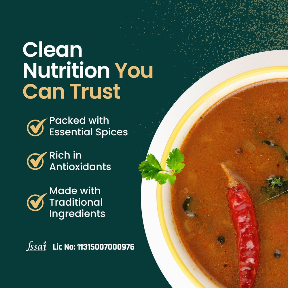 Mother’s Rasam Powder supports everyday meals by containing essential spices and traditional ingredients that suit regular consumption.