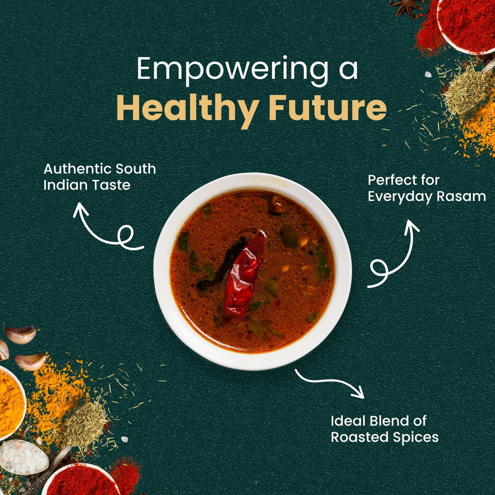 Mother’s Rasam Powder improves the look and aroma of rasam by giving rich colour, balanced spice heat, and comforting warmth.