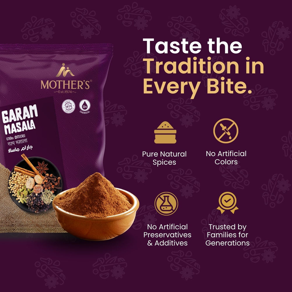 Mother’s Garam Masala preserves traditional taste through pure natural spices, helping families achieve authentic Indian flavours.
