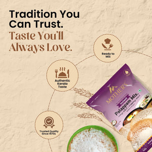 Mother’s Instant Palappam Mix offers authentic Kerala taste, ready-to-mix convenience, and trusted quality since the 1970s.