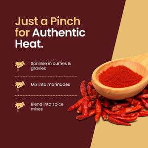Mother’s Red Chilli Powder mixes easily into curries, gravies, marinades, and spice blends to ensure consistent heat and flavor.