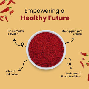 Mother’s Mirch Powder features a fine, smooth grind and rich red hue that blends evenly into curries and gravies.