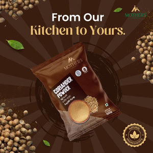 Store-bought spices can feel mass-produced; Mother’s Coriander Powder is prepared with kitchen-level care for dependable everyday cooking.