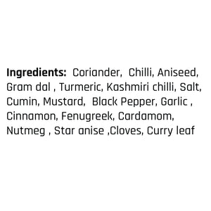 Mother’s Meat Masala includes a clearly listed blend of whole spices.